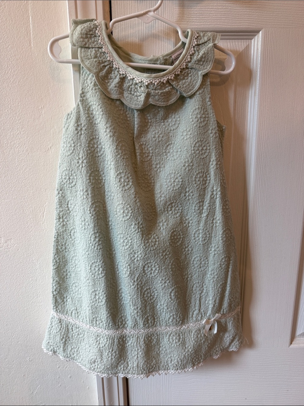 Catherine Malandrino Mint Green Scalloped Collar Dress